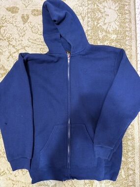 USA Olympics Navy Blue Full-Zip Hooded Sweatshirt